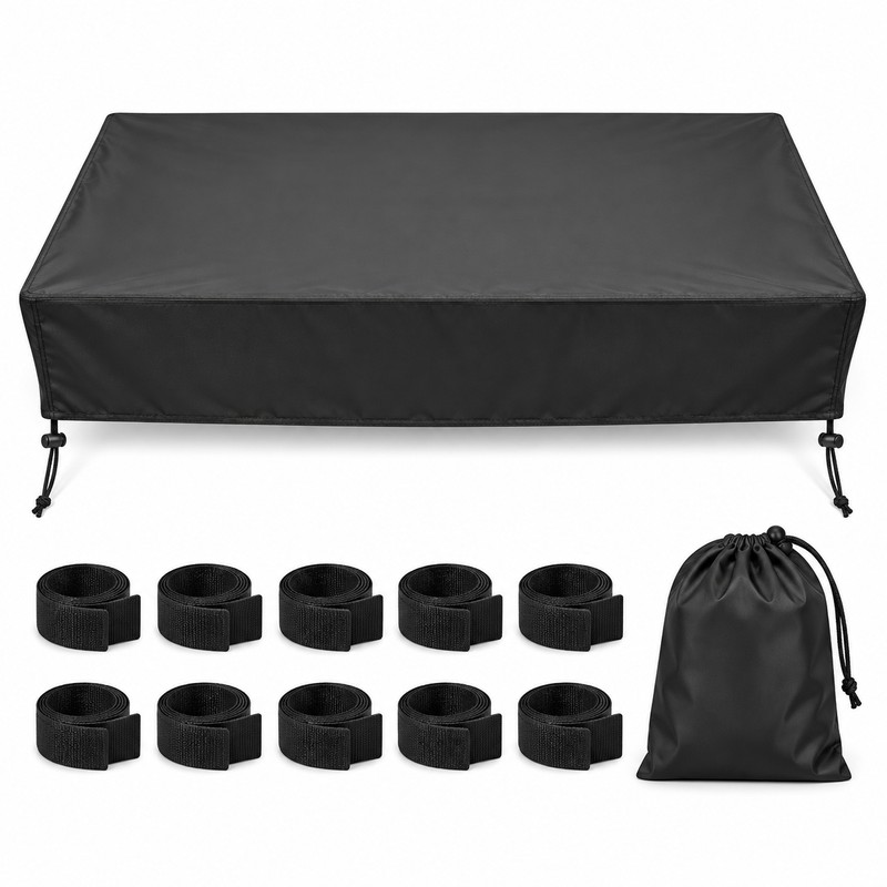 7 x 4 Ft Rectangular Above Ground Pool Cover, 210D