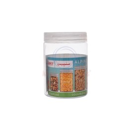 (Set of 4) Sunpet 450ml Alpine Jars with Spoon AJ0450 Plastic Storage Round Pet Jars with Airtight transparent Screw Top Lids Clear Storage Containers…