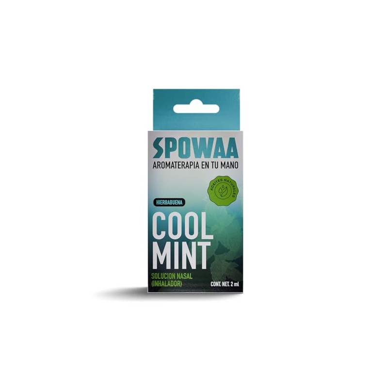 Inhalador Nasal Cool Mint Doble Portátil Aromaterapia Mano Aceites Naturales
