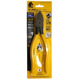 Kaba NH-E27 Flat Thin Blade Nipper for Electricians, 6.9 inches (175 mm)