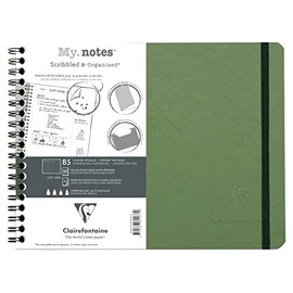 Clairefontaine Age Bag My.Notes 782433C Spiral Notebook with Removable Edges 25 x 19 cm 60 Sheets 90 g Dot Green Pack of 1