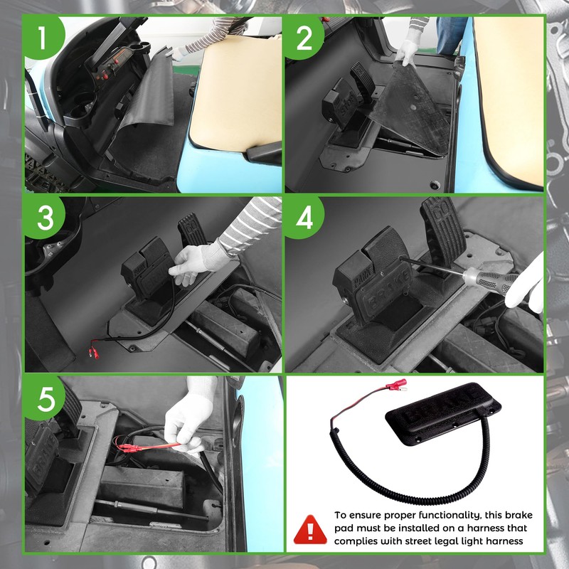 10L0L Golf Cart Universal Golf Cart Brake Light Switch Pad