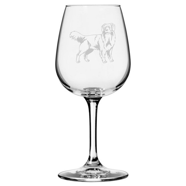 Nova Scotia Duck Tolling Retriever (Toller) Dog Themed Etched 12.75oz Wine Glass
