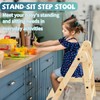 Foldable Toddler Tower with Safety Nets, 3 Adjustable Height Learning