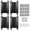 Hoypeyfiy 4 Pieces Doors Double Action Spring Hinge Stainless Steel
