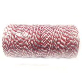 Wrapables Cotton Baker's Twine 12ply 110 Yard, Red and Grey