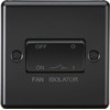 Knightsbridge 10AX 3 Pole Fan Isolator Switch - Matt Black