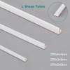 BENECREAT 60Pcs 3 Styles Abs Styrene Plastic L-Shaped Right Angle