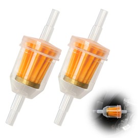 Universal Fuel Filter 6 mm/8 mm – In-Line Fuel Filter for Lawn Mowers, Motorcycles, Moped & Petrol Engines – Set of 2