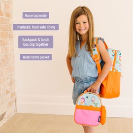 Wildkin Insulated Clip-in Lunch Box Bag for Boys & Girls, Measures 9 x 7 Inches Lunch Box for Kids, Ideal for Packing Hot or Cold Snacks for School & Travel Kids Lunch Box (Mermaids)