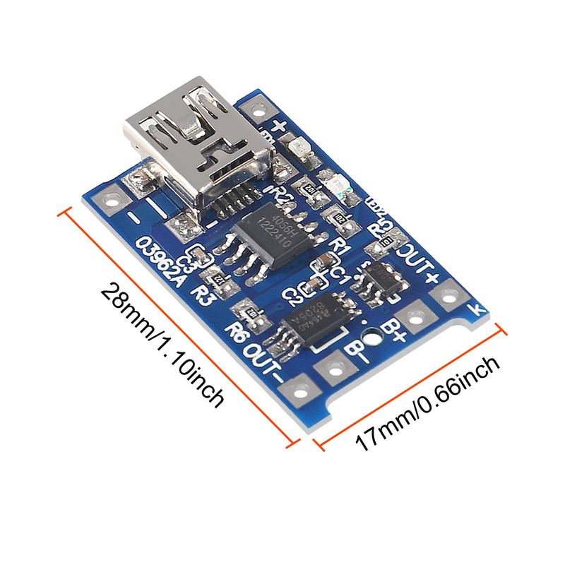 TP4056 Mini USB Charging Board - 5V 1A with Battery