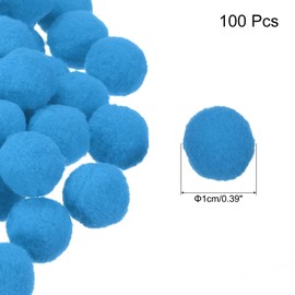 MECCANIXITY Pom Felt Balls Felting Fabric 1cm 10mm Blue for Home Crafts Project DIY Pack of 100
