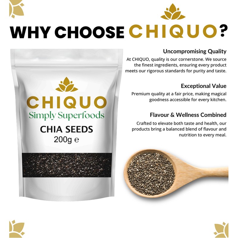 Chiquo Chia Seeds 200g - High Nutritional Value & Packed