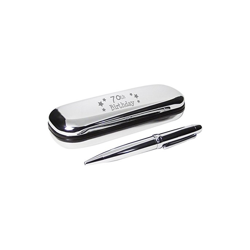 70th Birthday Pen & Box Novelty Present Gift School Stationary