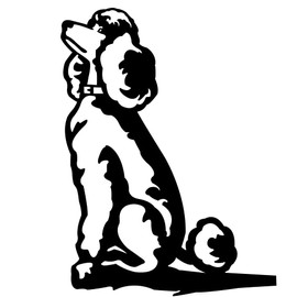 YO-yiHHG Adorable Dog Stake Decoration Yard Garden Outdoor Poodle Lawn Decor Metal Art Dog Silhouette Decoration Steel Dogs Statue Adorable Ornament Gift (Poodle)