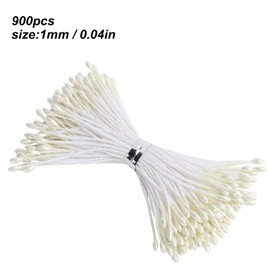 QANYEGN 900Pcs Flower Stamen, Double Heads Artificial Pearl Flower Stamen, Pistil Hand Made Artificial Flower for Christmas Card Wedding Decorations (1mm)