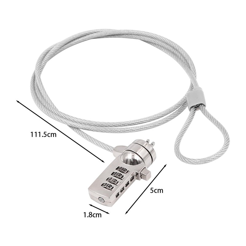 ANCLLO Laptop Lock, Security Notebook Computer Cable Lock, 4 Digit
