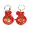 2 x Red Mini Castanets Musical Instrument Keychain Flamingo Dance