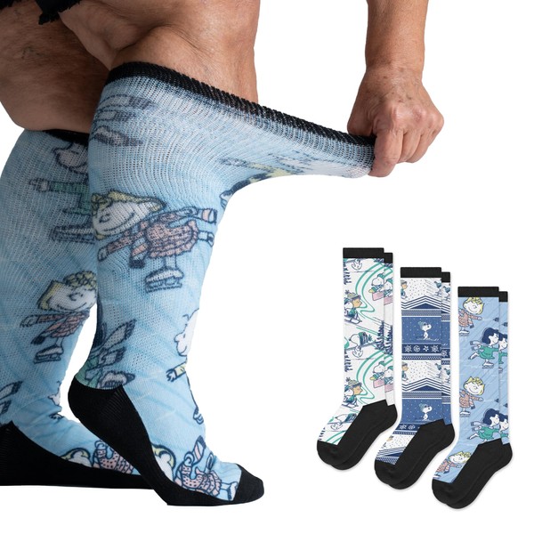 Viasox Snoopy 3 Pack Winter Diabetic Socks for Women &