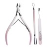 Kylara Cuticle Trimmer with Cuticle Pusher,Stainless Steel Cuticle Clipper and