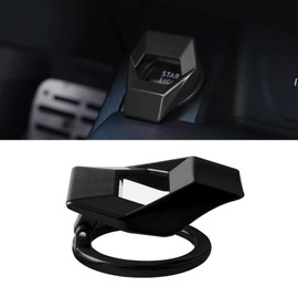 Universal Car Engine Start Stop Button Cover, Zinc alloy Car Power Control Trim, Anti-Scratch Car Button Decoration Ring, Push Start Button Ignition Protective Cover Universal for Cars (Black)