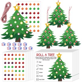 Civaner Roll A Christmas Tree Dice Game 40 Set Christmas Games Party for Adults and Families Gifts Xmas Party Favors Supplies for Xmas Festival Activity