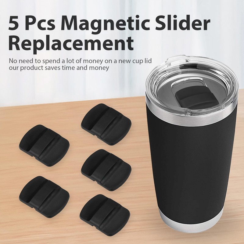 Magnetic Slider Replacement for Yeti, 5 Pcs Lid Slider Push