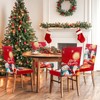 FUANGUI Christmas Dining Room Chair Covers Slipcovers Set of 4,