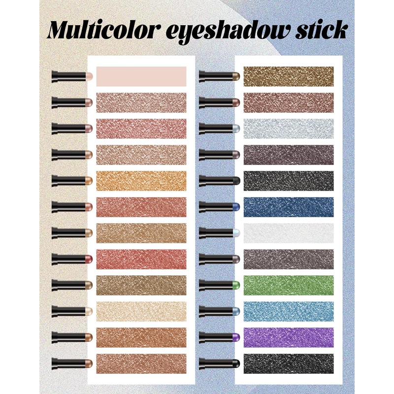 Purple Shimmer Eyeshadow Stick,Long Lasting Cream Eye Shadow Pen for