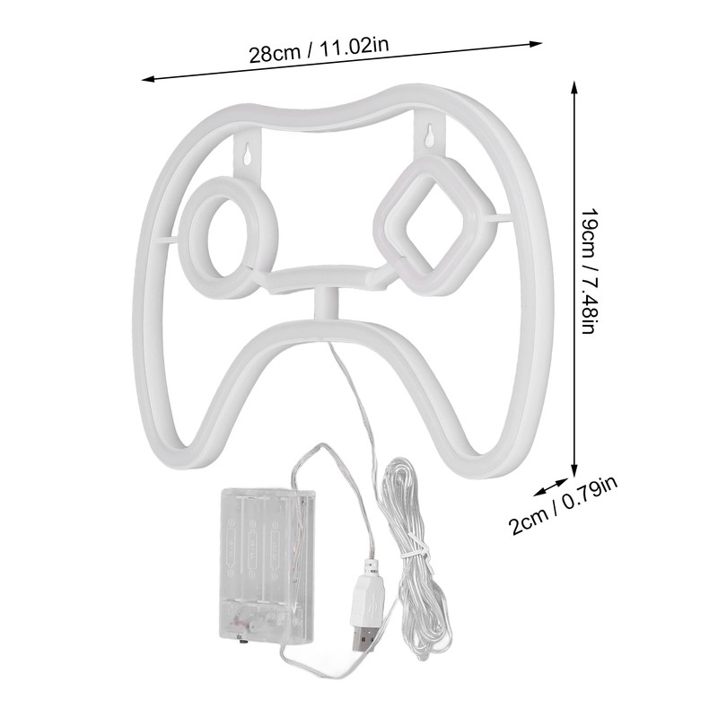 LED Neon Sign Game Controller Shaped 11inx7.5in LED Safe PVC