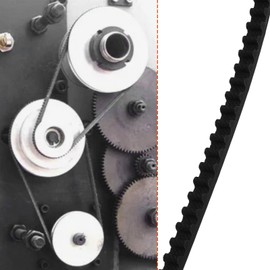 eMagTech Lathe Belt 5M710 Drive Belt Length 710mm for Freight Lathe, Section 5M