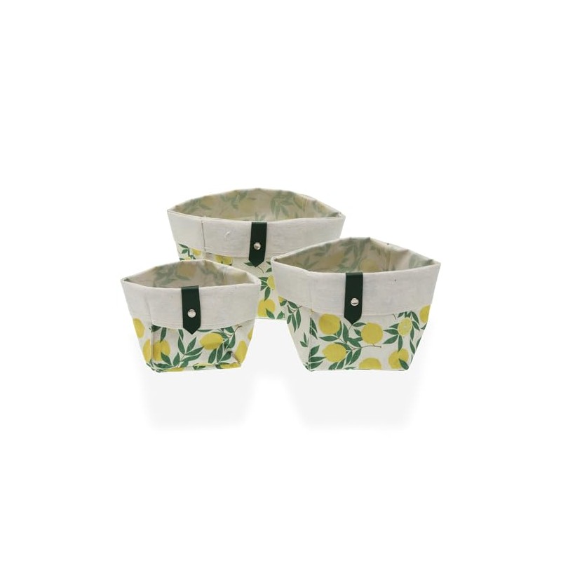 CESTAS CUADRADAS LEMONS SET OF 3