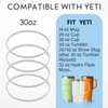 4 Pack - White Lid Gasket Rings for Insulated Stainless