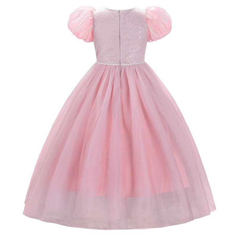 JerrisApparel Girls Princess Dress Puff Sleeve Princess Costume with Accessories