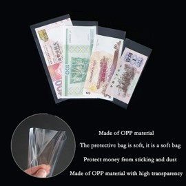 380 Pieces Dollar Bill Sleeves for Collectors – 4 Sizes Clear Paper Money Holders & Currency Sleeve, Paper Money Sleeves, Dollar Bill Keeper, Currency Collection Protector Covers