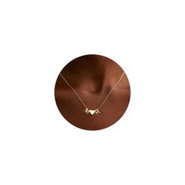 Turandoss 2 Initial Heart Necklaces for Women Trendy, 14K Gold Plated Dainty Letter M Heart Initial Necklace, Gold Jewelry Birthday Gifts for Women Wife Mom