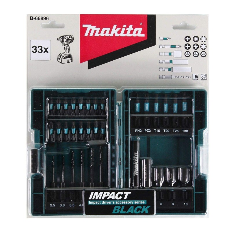 Makita B-66896 33 Piece Impact Black Set