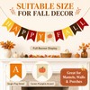 Adurself Happy Fall Burlap Banner with Pumpkin, Pre-Strung Faux Burlap