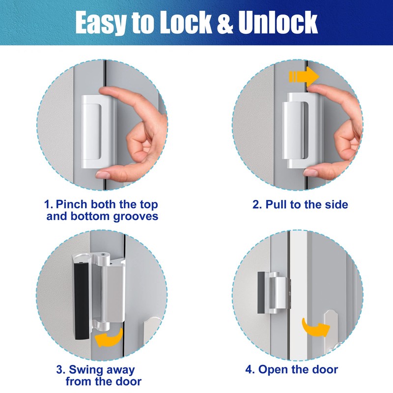 Door Reinforcement Lock Withstands 800lbs of Force - Extra Door
