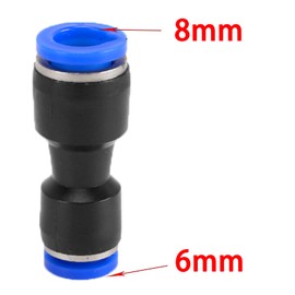 Pneumatic Connector 2PCS Reducing Air Tube Fitting for Quick Connection of Air Piping, Pneumatic Tools (Reducing Fitting 8mm to 6mm)
