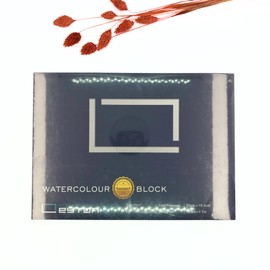 Leyton 16K Large Watercolour Pad 100% Cotton, 300gsm, Fine Grit, 20 Sheets, Cold Pressed, 27cm x 19.5cm, Artist Quality