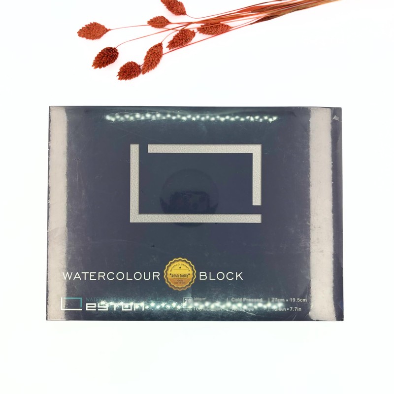 Leyton 16K Large Watercolour Pad 100% Cotton, 300gsm, Fine Grit,