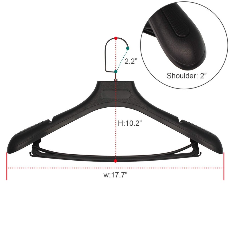 DEDU Suit Hangers for Men 15 Pack, Jacket Hangers Plastic