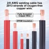 Geosiry 2/0 Gauge Battery Cable, 5FT Red + 5FT Black