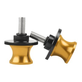 CHIFUN 2Pcs 10MM M10 X1.5/1.25 Motorcycle Swing Arm Spools Sliders CNC Aluminum Swingarm Spools Stand Screw Compatible with VULCAN S 650 900 Ninja 250 300 ZX-10R ZX-6R(Gold)