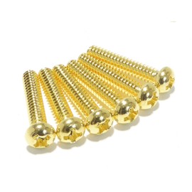 Imperial guitar pickup screws 6-32UNF in Gold round head USA (Pack of 6)
