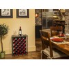 Mango Steam 32 Bottle Gray Wine Rack with Glass Top