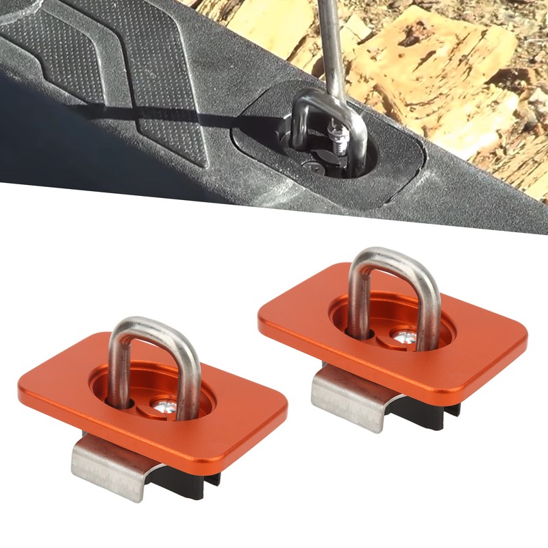 2pcs Stainless Steel Bull Ring Truck Bed Side Tie Down