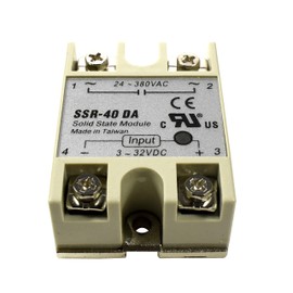 HQRP 2-Pack SSR-40DA Solid State Relay Module 3-32V DC Input 24-380VAC Output for PID Thermostat Temperature Controller, UL Listed