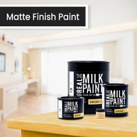 Real Milk Paint, Wood Paint for Furniture, Matte Paint for Cabinets, Walls, Brick, and Stone, Water Based Organic, No VOC, Sunflower, 1 Gallon